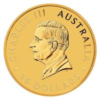 Australien 15 AUD Kookaburra 2024 1/10 Oz Gold Rckseite