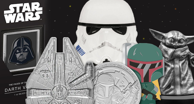 Star Wars Gold und Silber Münzen
