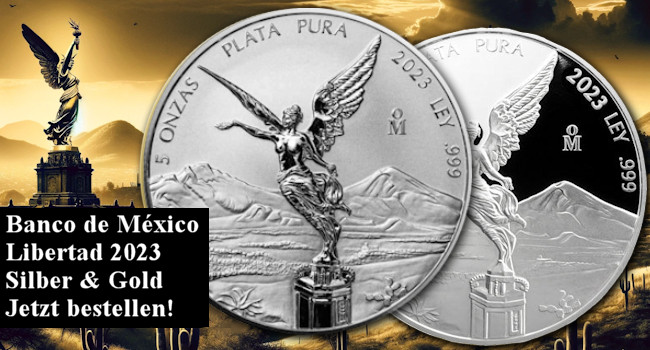 Libertad 2023 in Gold und Silber