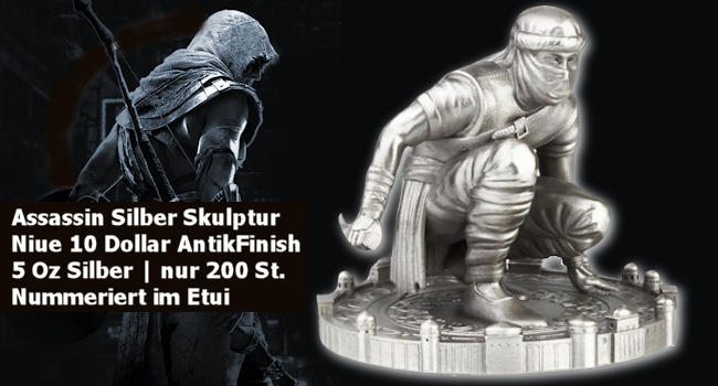 Assassin Silber Skulptur