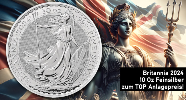 Britannia 2024 in 10 Oz Silber