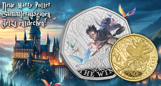 Harry Potter Sammlermünzen aus Gold & Silber
