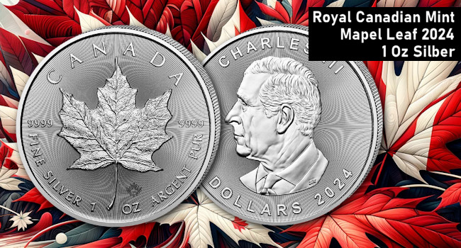 Maple Leaf 2024 in 1 Oz Silber