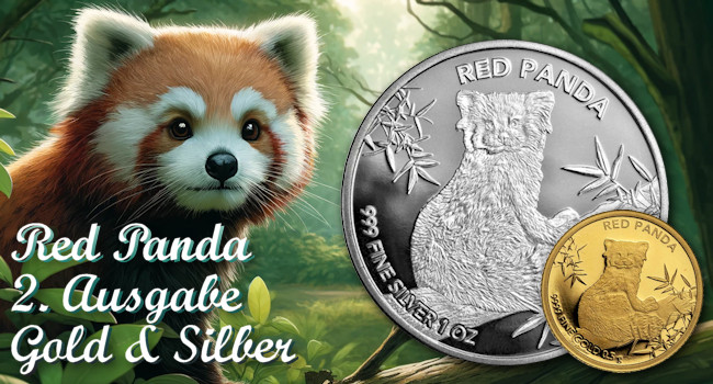 Red Panda Serie in Gold und Silber