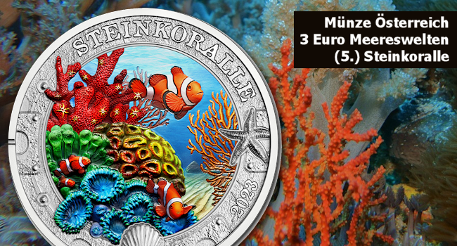 Österreich 3 Euro Meereswelten