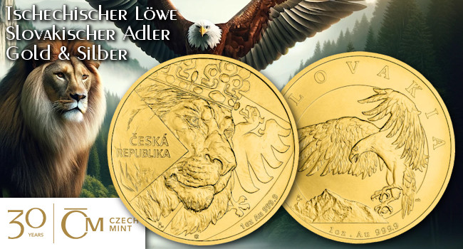 Czech Mint 2024: Löwe & Adler - Gold & Silber