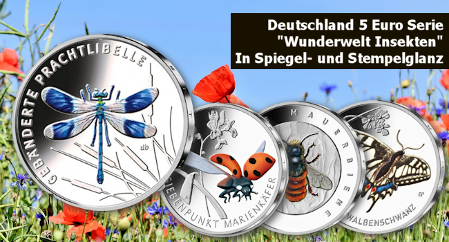 Deutschland 5 Euro Wunderwelt Insekten