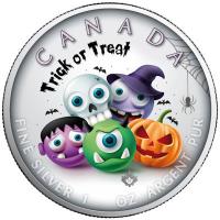 Kanada - 5 CAD Maple Halloween Trick or Treat - 1 Oz Silber Color