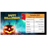 Kanada - 5 CAD Maple Halloween Angry Pumpkin - 1 Oz Silber Color