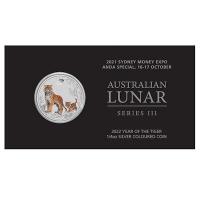 Australien - 0,25 AUD Lunar III Tiger 2022 - 1/4 Oz Silber Color