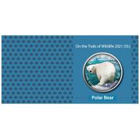 Kanada - 5 CAD Maple Wildtiere Unterwegs Eisbr 2021 - 1 Oz Silber Color