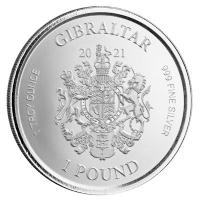 Gibraltar - 1 GBP Lady Justice 2021 - 1 Oz Silber