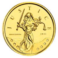 Gibraltar - 5 GBP Lady Justice 2021 - 1/10 Oz Gold