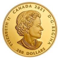 Kanada 200 CAD Forevermark Black Label 2021 1 Oz Gold Rckseite