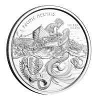Samoa - 2 Tala Pacific Mermaid (Meerjungfrau) 2021 - 1 Oz Silber