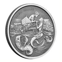 Samoa - 2 Tala Pacific Mermaid (Meerjungfrau) ANTIK 2021 - 1 Oz Silber Antik