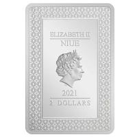 Niue - 2 NZD Tarotkarten (5.) Der Herrscher 2021 - 1 Oz Silber