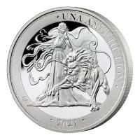 St. Helena - 5 Pfund Una and the Lion 2021 - 5 Oz Silber PP