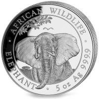 Somalia - African Wildlife Elefant 2021 - 5 Oz Silber