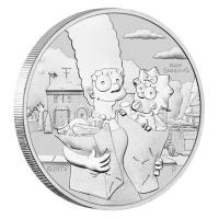 Tuvalu - 1 TVD Simpsons: Marge & Maggie 2021 - 1 Oz Silber