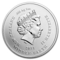 Neuseeland 1 NZD Herr der Ringe (3.) Gandalf 2021 1 Oz Silber Rückseite