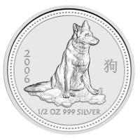 Australien - 0,5 AUD Lunar I Hund 2006 - 1/2 Oz Silber