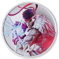 Tuvalu - 1 TVD Street Fighter (1.): Ryu Blister 2022 - 1 Oz Silber BLISTER