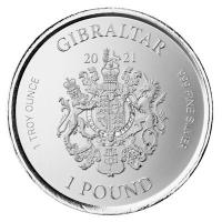Gibraltar - 1 GBP Perseus Kopf der Medusa 2021 - 1 Oz Silber