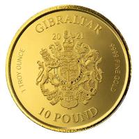 Gibraltar - 10 GBP Perseus Kopf der Medusa 2021 - 1 Oz Gold