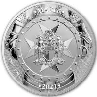 Malta - 5 EURO Knight of the Past 2021 - 1 Oz Silber