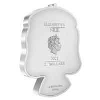 Niue - 2 NZD Chibi Disney Prinzessinnen (4.) Dornröschen(TM) 2021 - 1 Oz Silber