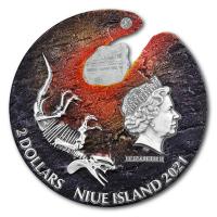 Niue - 2 NZD Impact Moments: Meteorite 2021 - 2 Oz Silber
