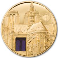 Palau - 500 USD Tiffany Metropolis Art Tiffany Notre Dame 2021 - 5 Oz Gold Proof