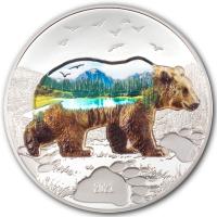 Mongolei - 1000 Togrog Into the Wild: Bär (Bear) 2021 - 2 Oz Silber