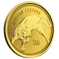 Ghana - 20 Cedis Afrikanischer Leopard 2021- 1 Oz Gold (nur 100 Stück!!!)
