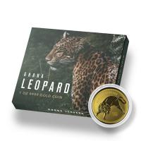 Ghana - 20 Cedis Afrikanischer Leopard 2021- 1 Oz Gold (nur 100 Stck!!!)
