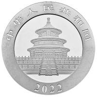 China - 10 Yuan Panda 2022 - 30g Silber Gilded