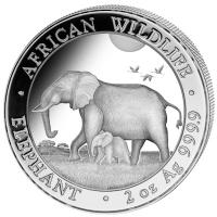 Somalia - African Wildlife Elefant 2022 - 2 Oz Silber