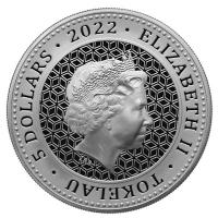 Tokelau - 5 NZD Bull and Bear 2022 - 1 Oz Silber