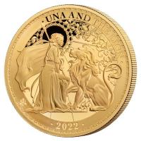 St. Helena - 5 Pfund Una and the Lion 2022 - 1 Oz Gold PP