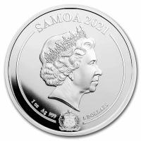 Samoa - 5 Dollar Steve McQueen: The King of Cool 2021 - 1 Oz Silber