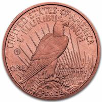 USA - 9Fine Mint Peace Dollar - 1 Oz Kupfer