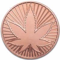 USA - Cannabis 420 Leaf - 1 Oz Kupfer