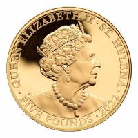 St. Helena - 5 Pfund The Queens Virtues: Charity 2022 - 1 Oz Gold PP