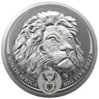 Südafrika - 5 Rand Big Five II Löwe 2022 - 1 Oz Silber