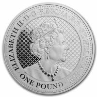 St. Helena - 1 Pfund Cash Indian Wildlife (4.) Cobra / Kobra 2022 - 1 Oz Silber RAR