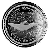 St. Vincent und Grenadinen 2 Dollar EC8_4 Humpback Whale 2021 1 Oz Silber