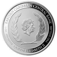 St. Vincent und Grenadinen 2 Dollar EC8_4 Humpback Whale 2021 1 Oz Silber Rückseite