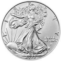 USA - 1 USD Silver Eagle TYPE 2 Color 2022 - 1 Oz Silber Color