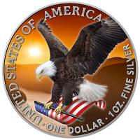 USA - 2 USD Silver Eagle TYPE 2 Tag & Nach Set 2022 - 2*1 Oz Silber Color